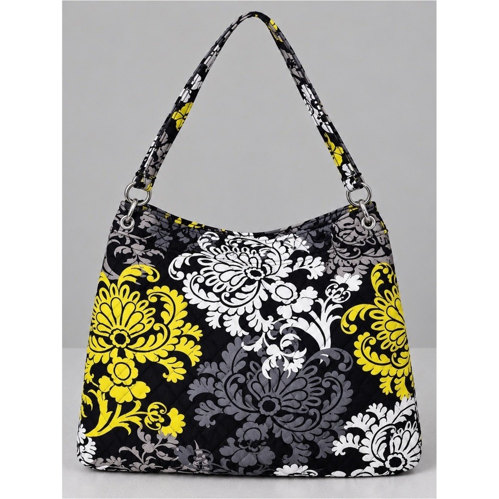 Vera Bradley Holiday Tote Baroque Floral Quilted Cotton Shoulder Bag